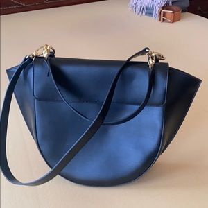 SaksFifthAvenue black structured bag